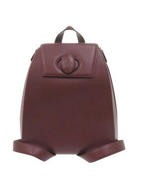 Cartier Bordeaux Leather Backpack EBDG 135913 Cartier | Bags | Vintage Cartier Panthre Leather Backpack In  main image 2